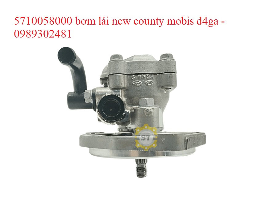 Bơm lái New County Mobis D4GA 5710058000 nhìn từ mặt bên, thấy trục then hoa