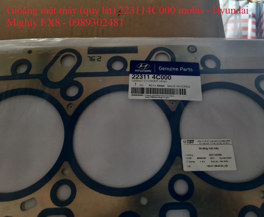 Gioăng mặt máy (quy lát) 223114C000 - Hyundai Mighty EX8