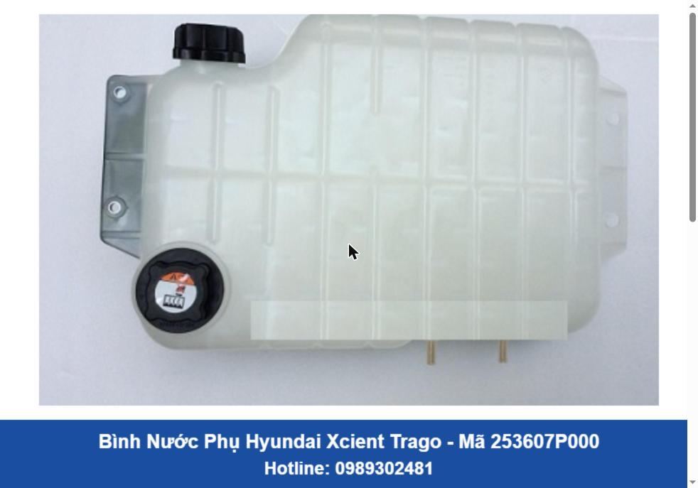 Bình Nước Phụ Hyundai Xcient Trago - Mã 253607P000