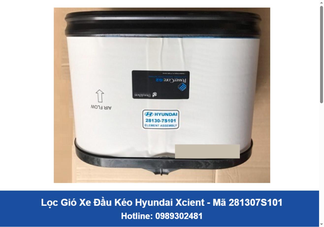 Lọc Gió Xe Đầu Kéo Hyundai Xcient (281307S101-281307S100)