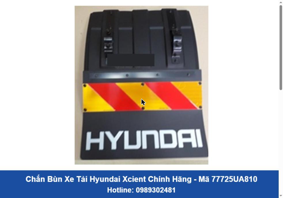 Chắn Bùn Xe Tải Hyundai Xcient Chính Hãng - Mã 77725UA810